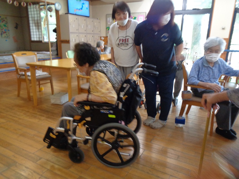 避難中