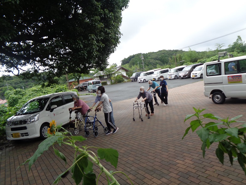 避難中