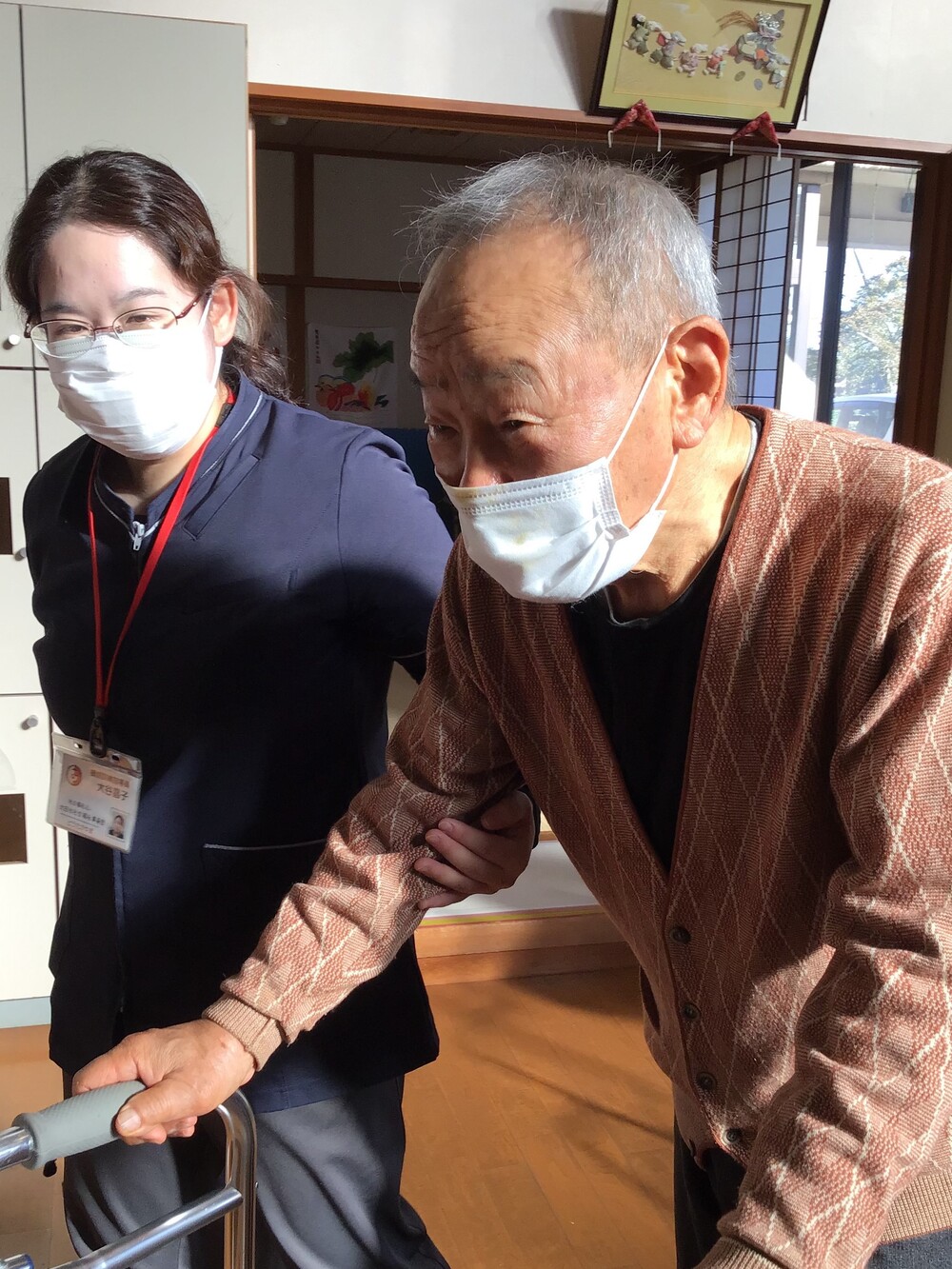 歩きながら日付やお昼ご飯の確認