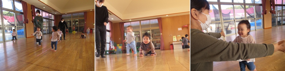 子どもたちがかけっこをしている