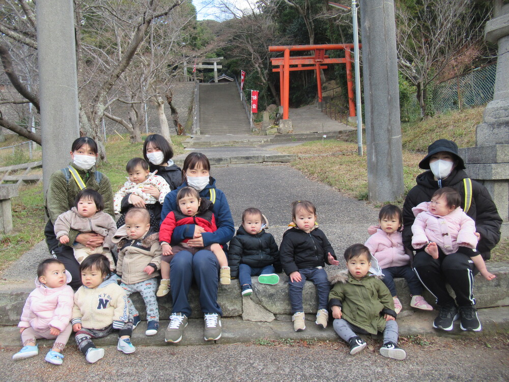 喜多の宮で集合写真