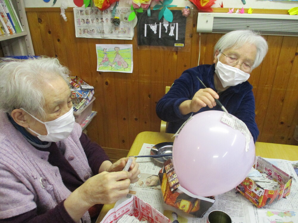 利用者お面作り
