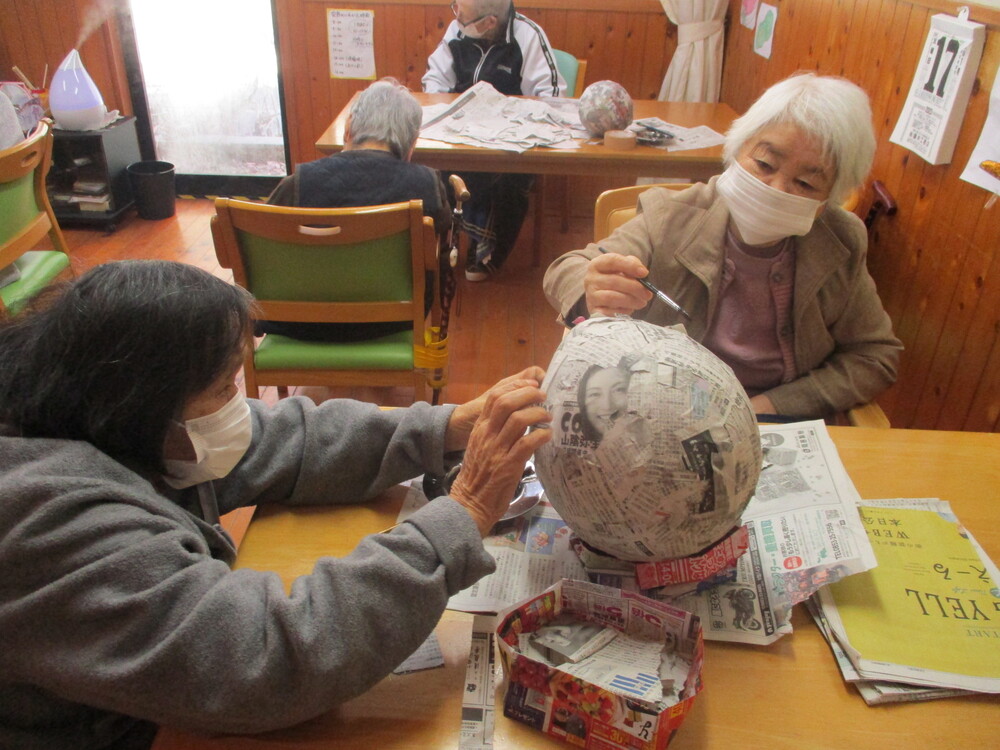 利用者お面作り