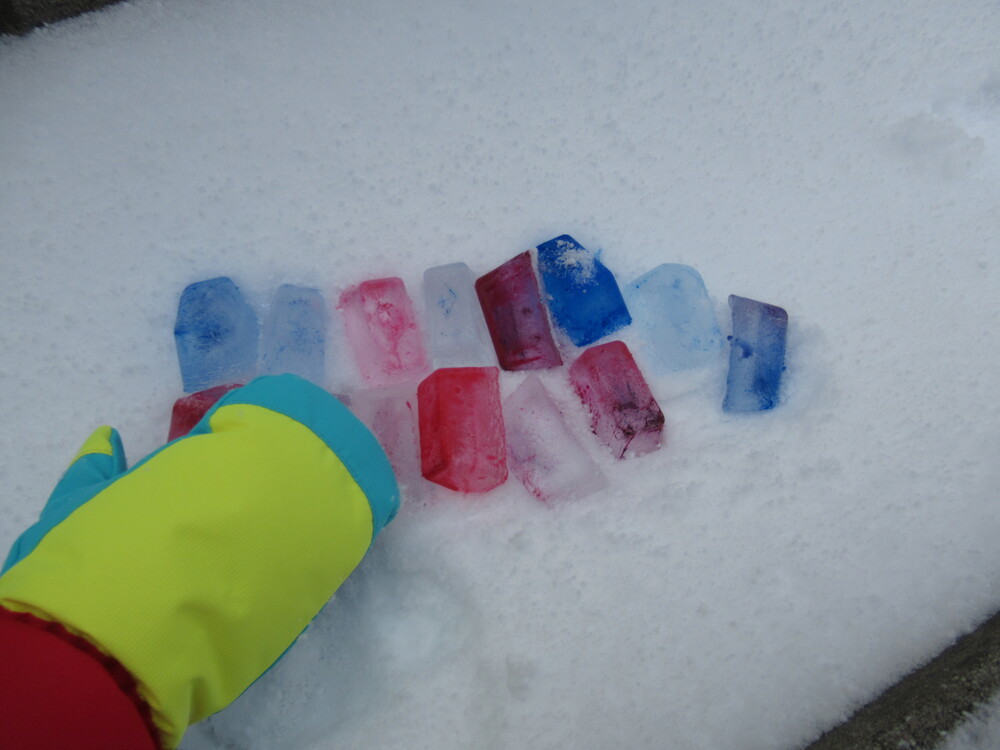 雪遊びをする