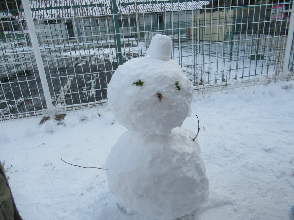 雪遊びをする