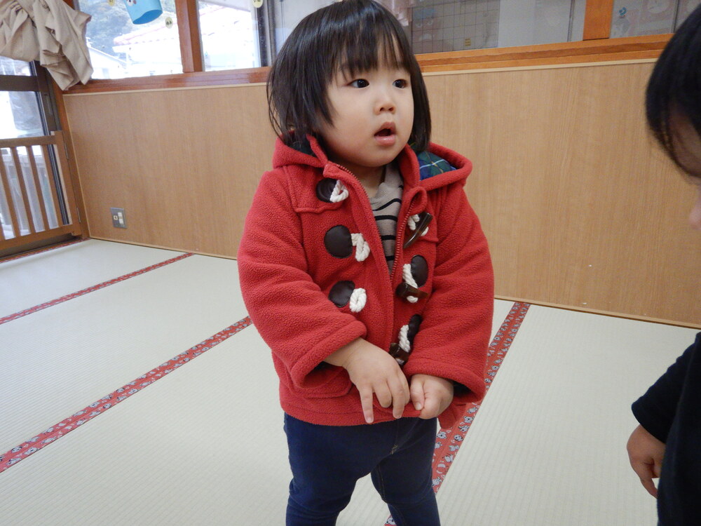 ジャンバーを着る