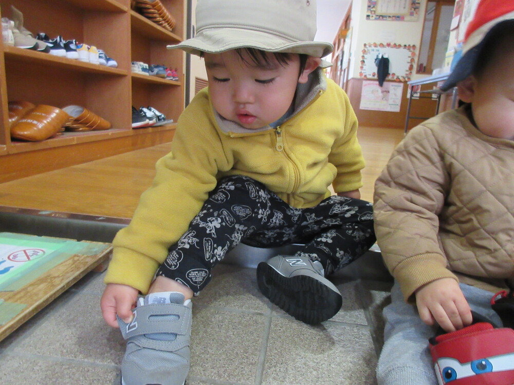 靴を履く