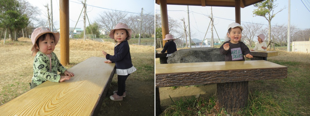 ベンチを叩く