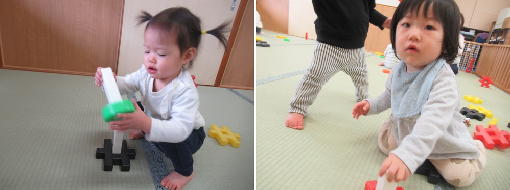 ブロックで遊んでいる１
