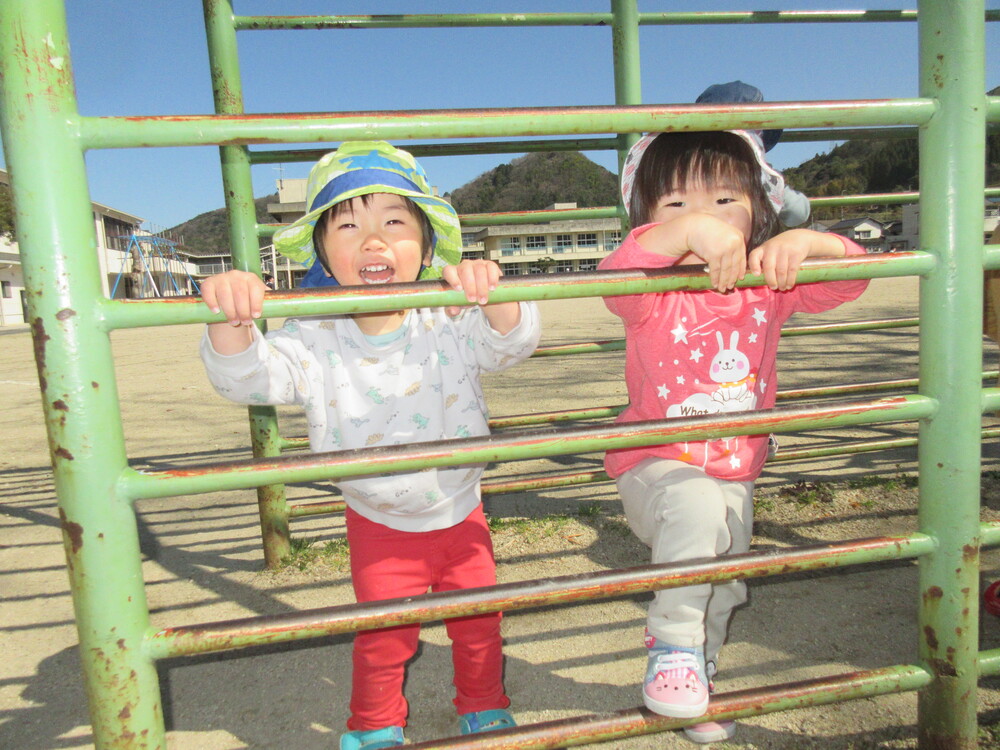 肋木に登る