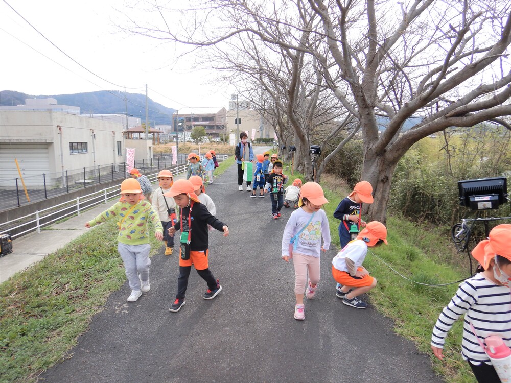 ばす組　三瓶川沿い　あるけあるけ散歩