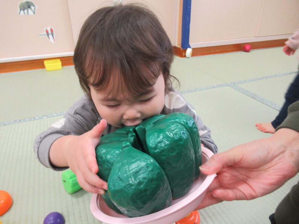 かぼちゃを食べる