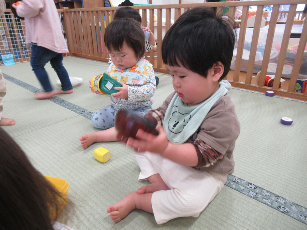 お皿を振る