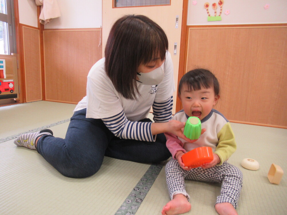 人参の葉っぱを食べる