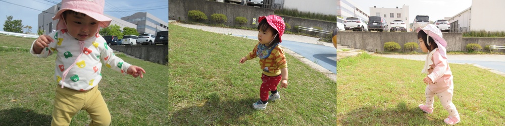 公園を歩いている
