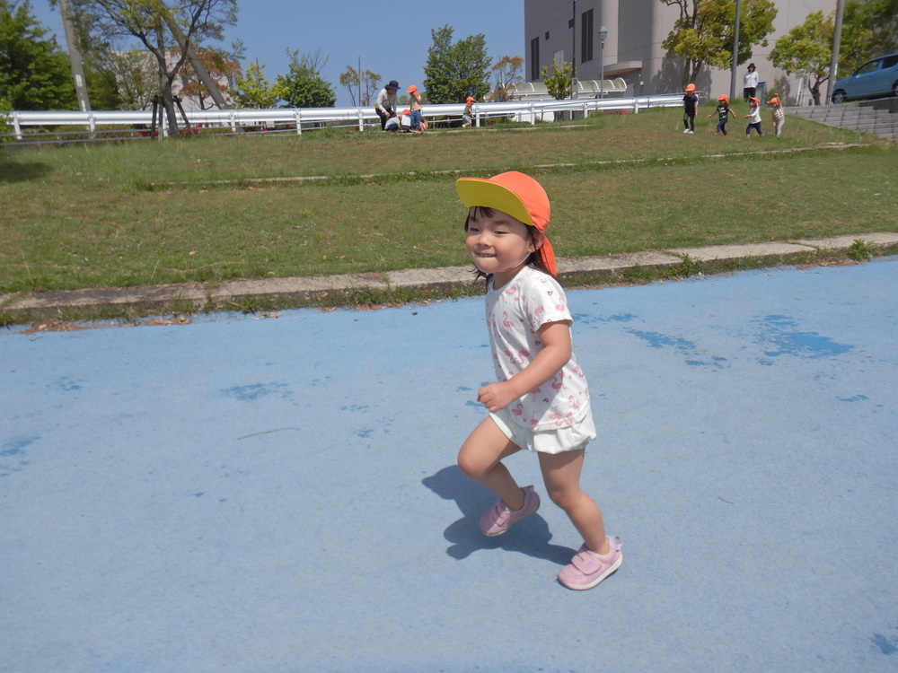 公園で走る