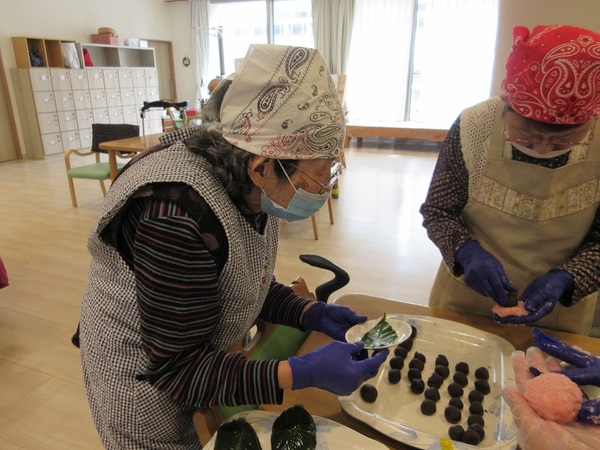 道明寺　巻く