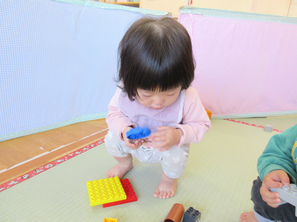 ブロックで遊んでいる１