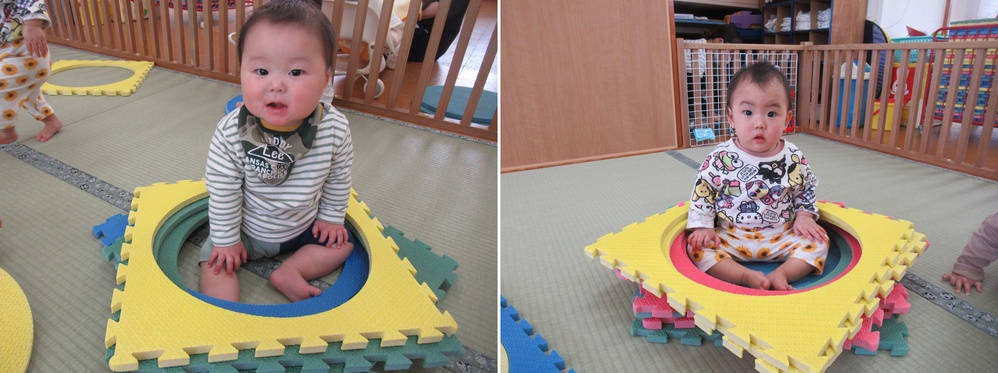 温泉に入っている子ども