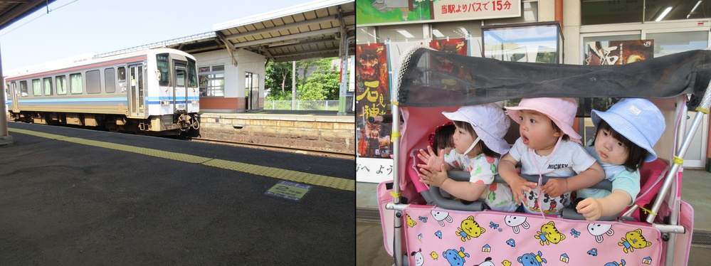 汽車を見ている