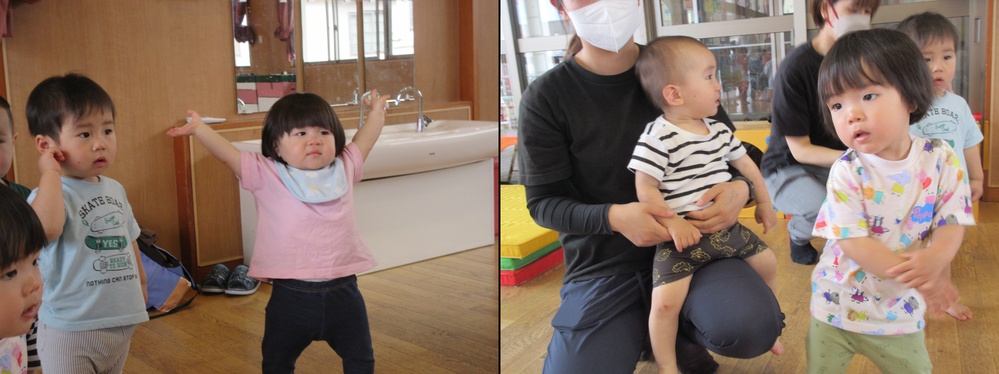 子どもが踊っている