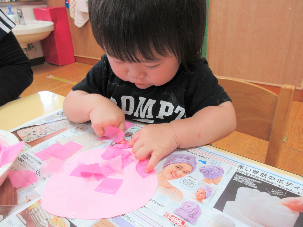 紫陽花製作の様子
