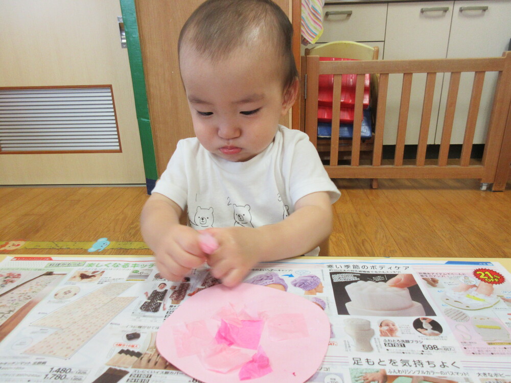 紫陽花製作の様子