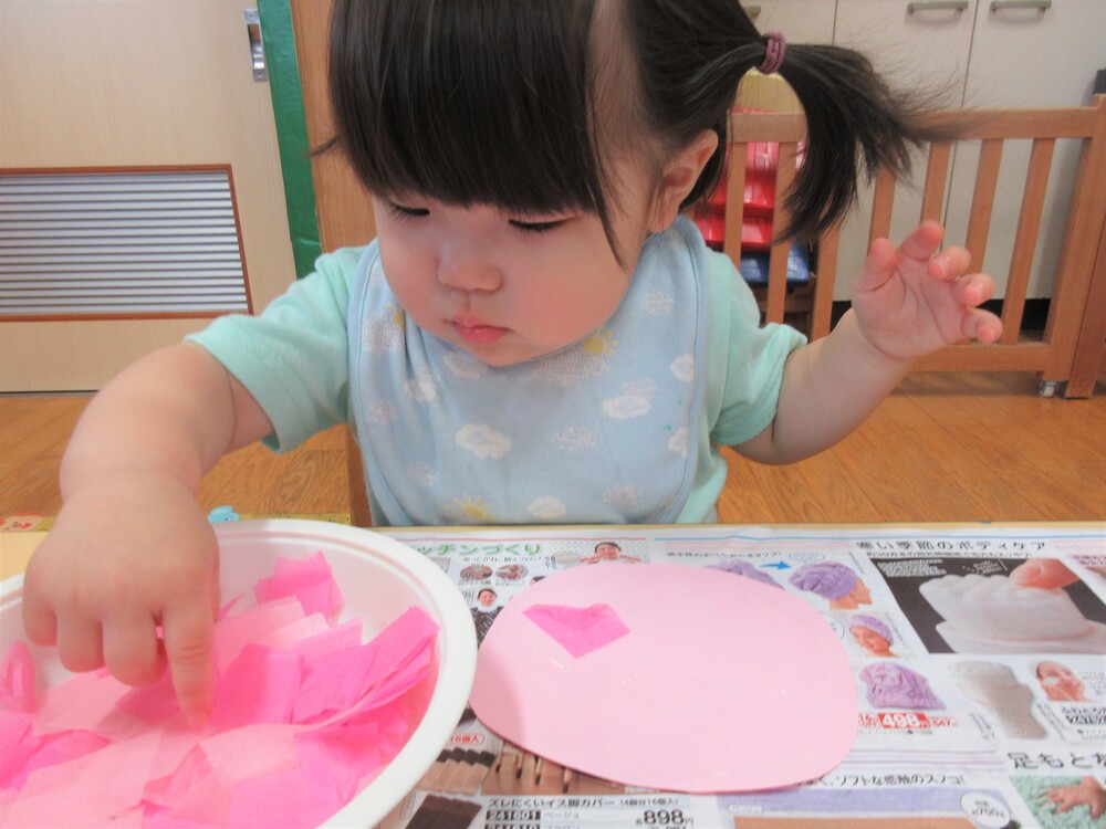 紫陽花製作の様子