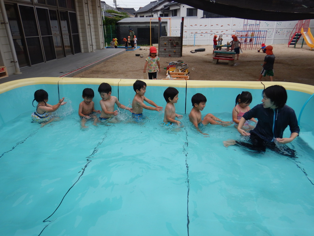 水を体にかける