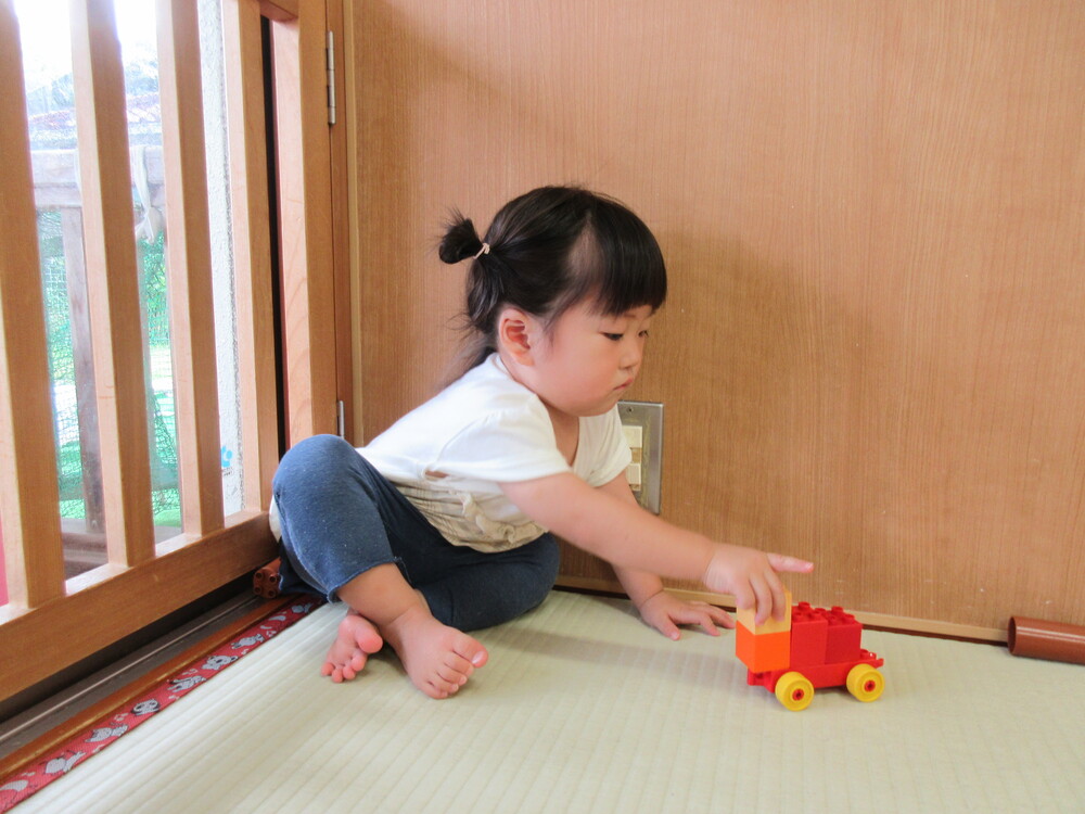 ブロック遊びの様子