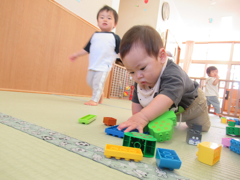 アンパンマンブロックで遊んでいる (1)
