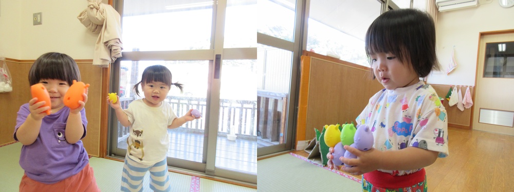 うさぎブロックで遊んでいる (3)