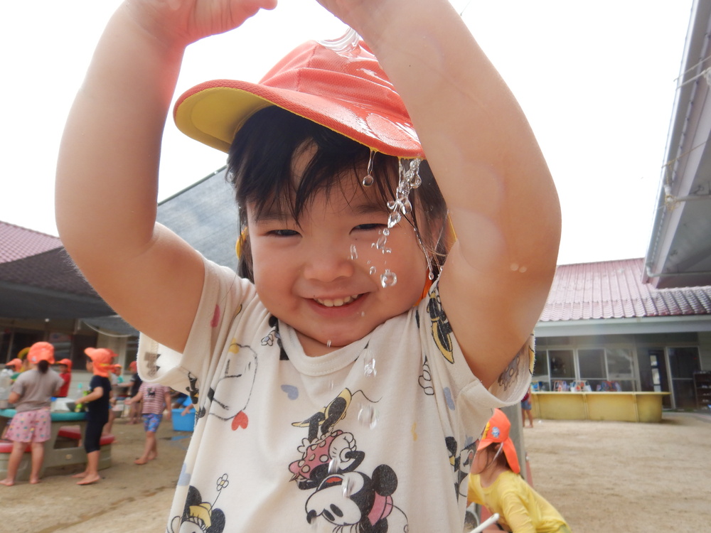 水をかける