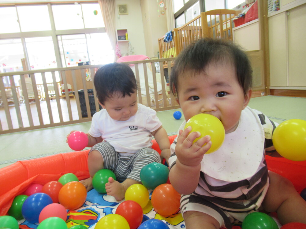 ボールプールで遊んでいる様子 (6)