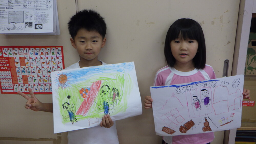子どもたちが描いた絵
