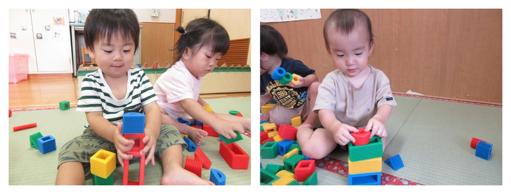 リブブロックで遊んでいる