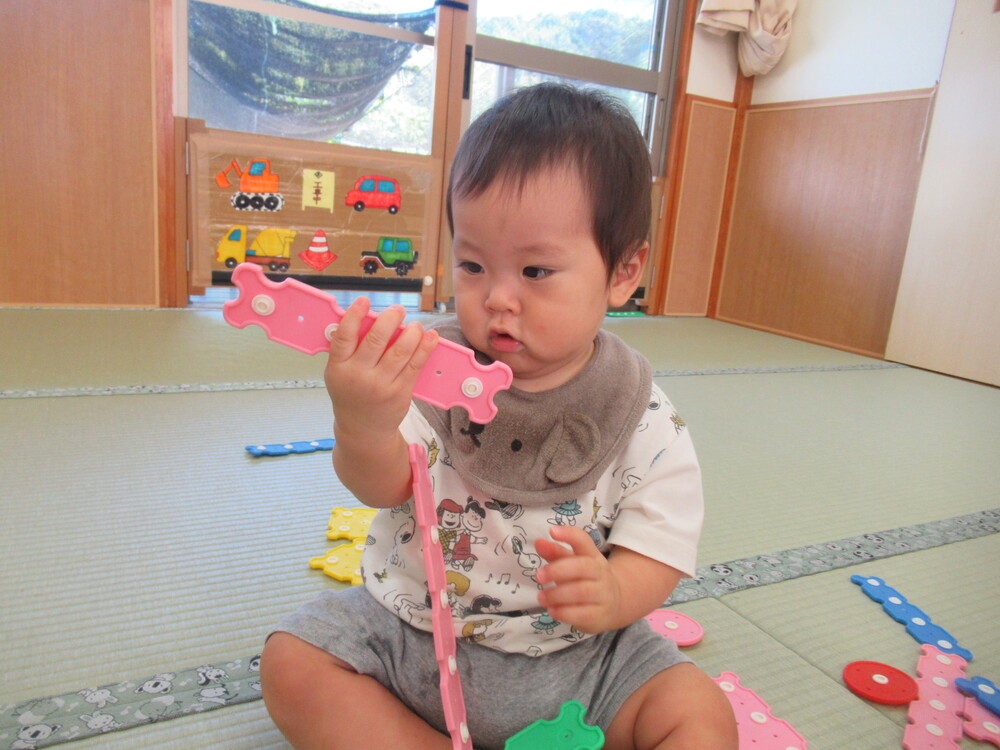 ホックブロックで遊んでいる様子 (4)