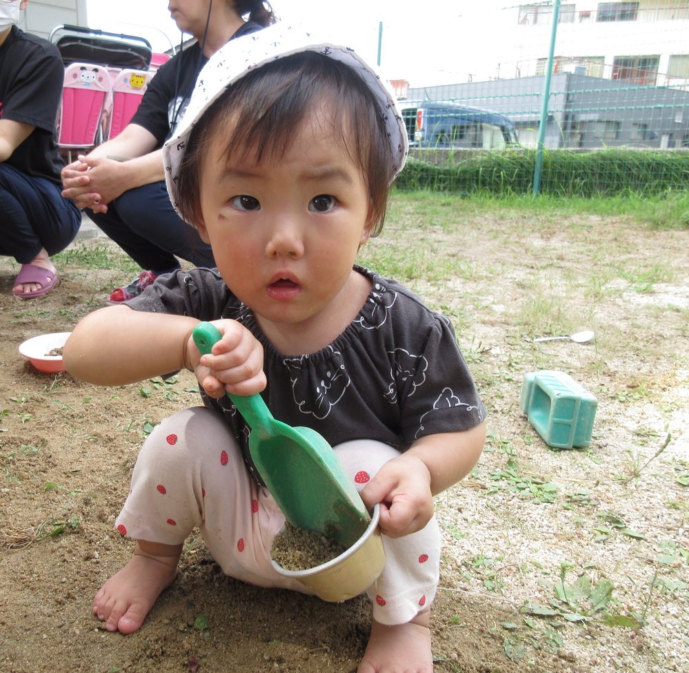 園庭で遊んでいる (4)