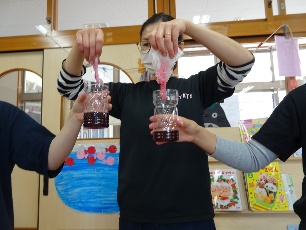 朝顔の染め布 (3)