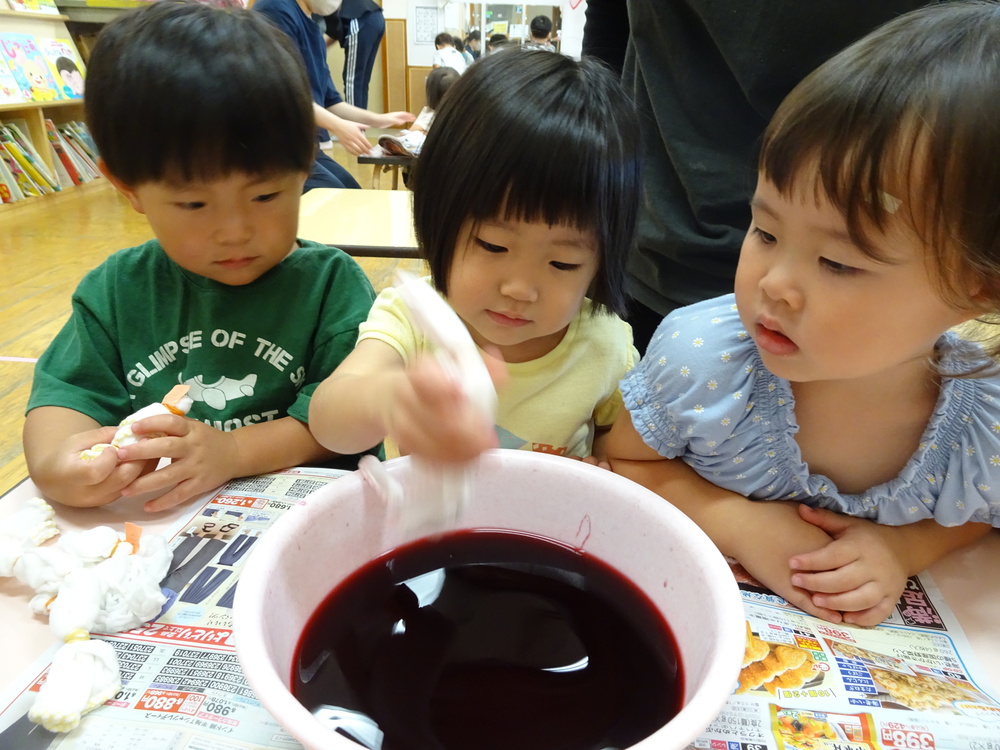 朝顔の染め布 (7)