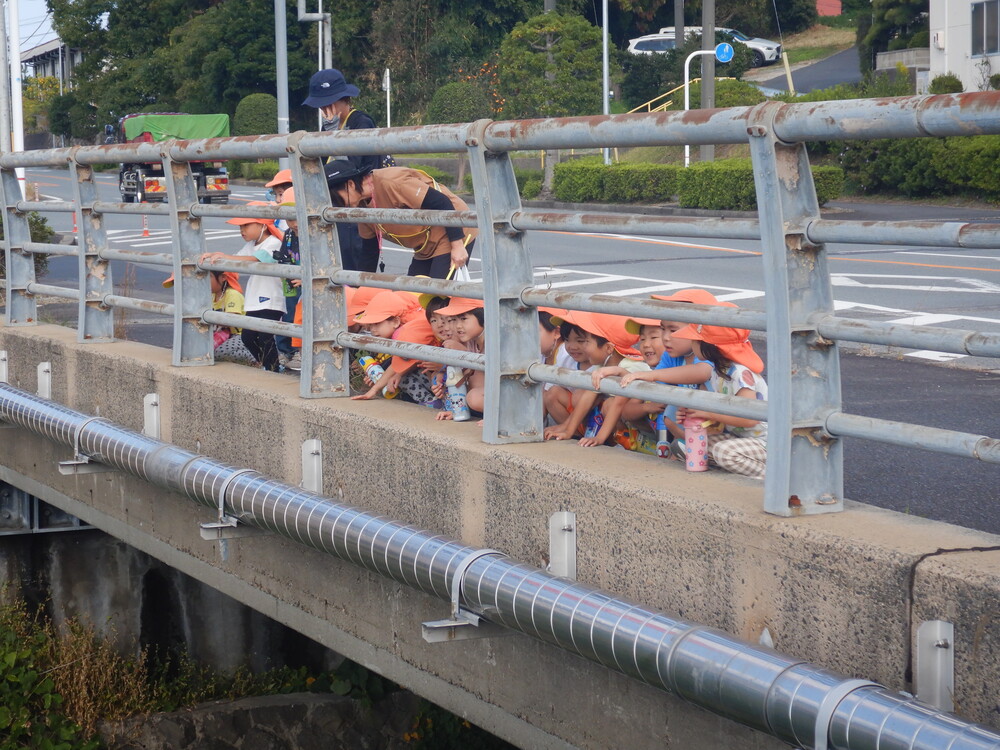 電車を見る子どもたち