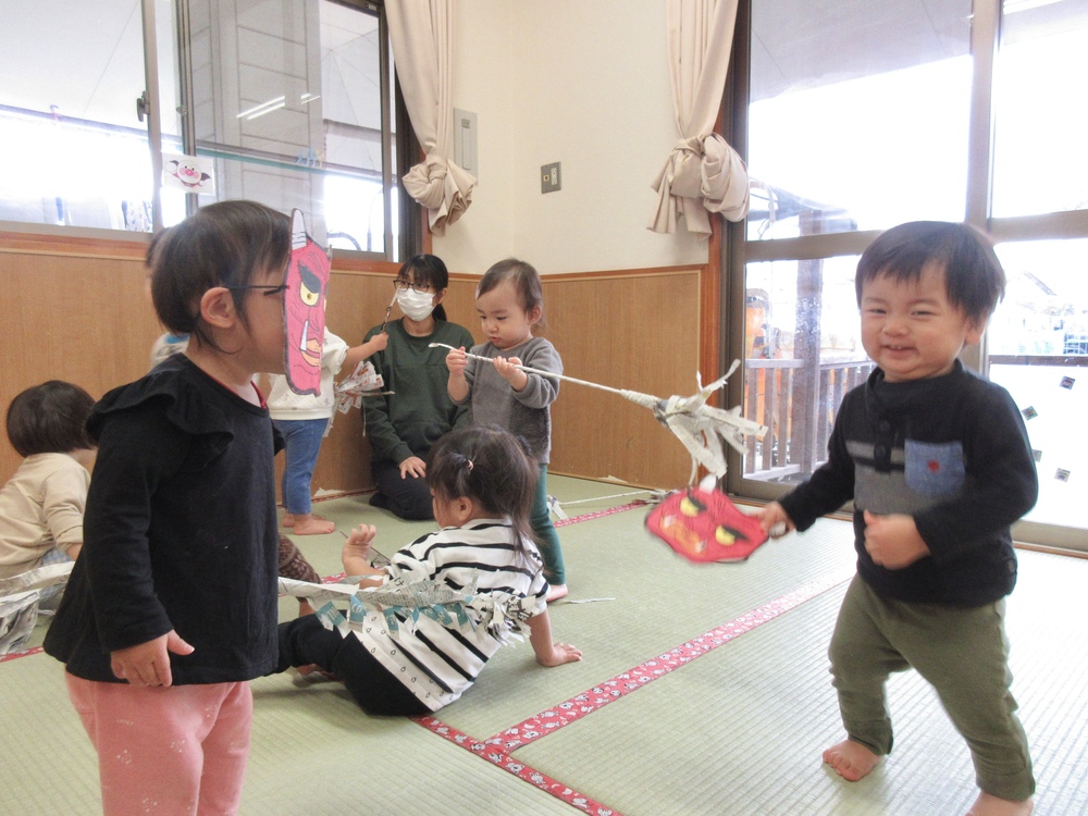 神楽ごっこの様子