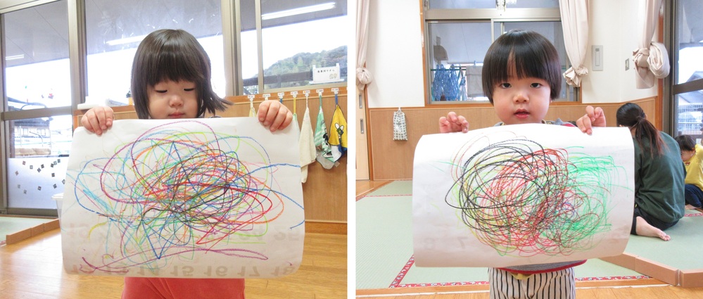 お絵描きの様子
