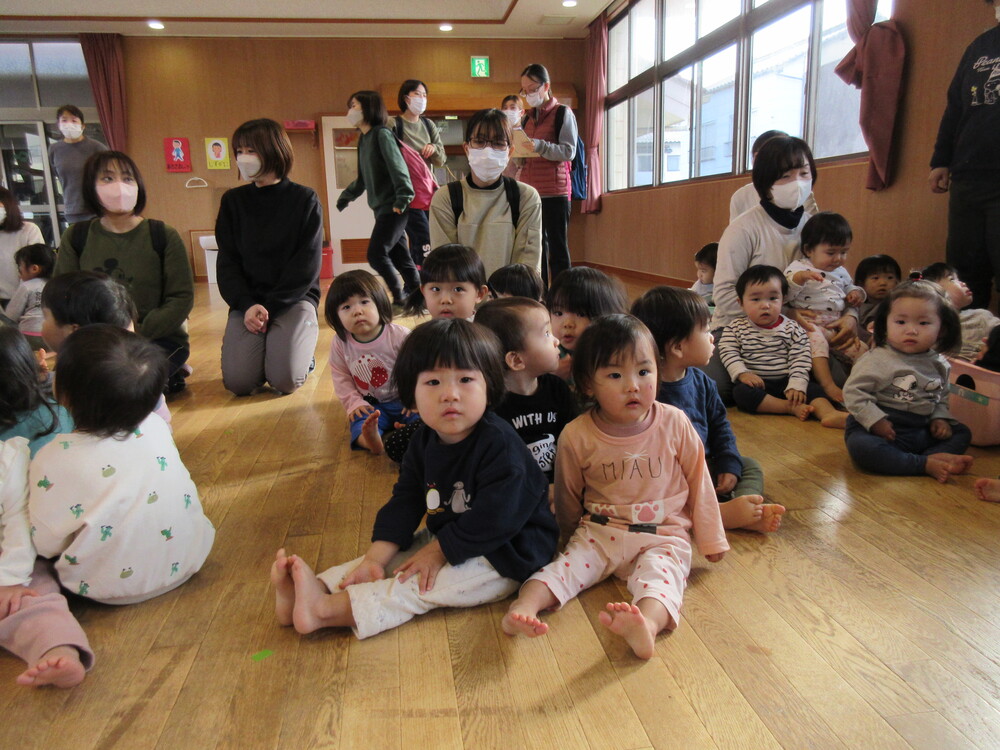 避難訓練の様子（火災） 