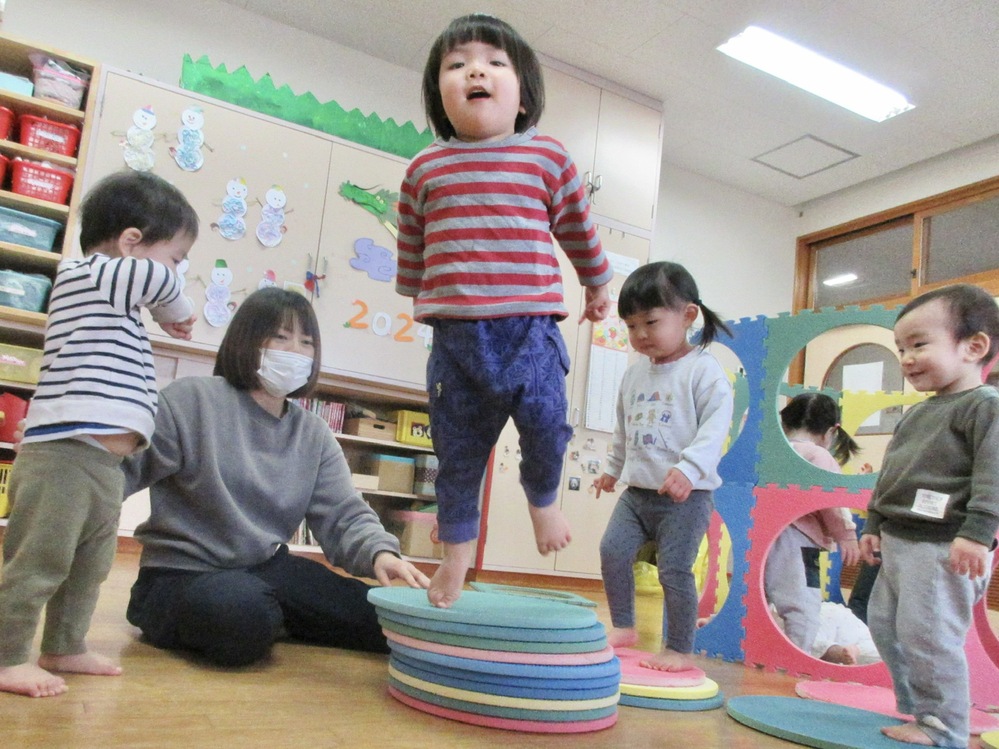 プラポイントで遊ぶ様子