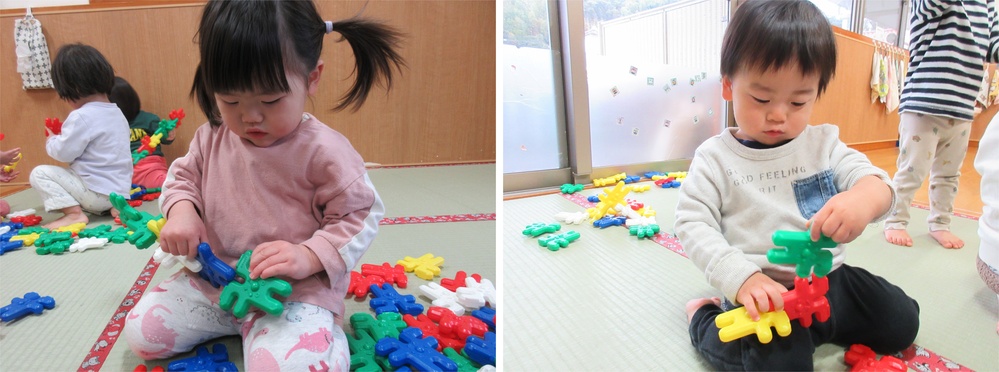 うさぎブロックで遊んでいる様子 (3)
