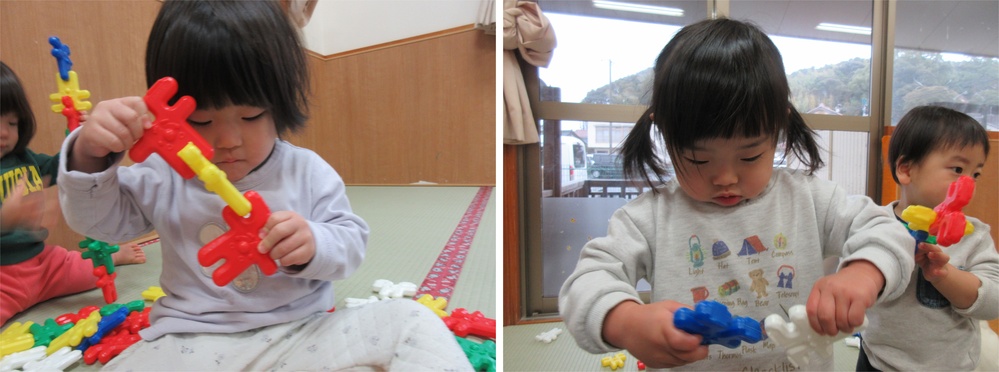 うさぎブロックで遊んでいる様子 (4)