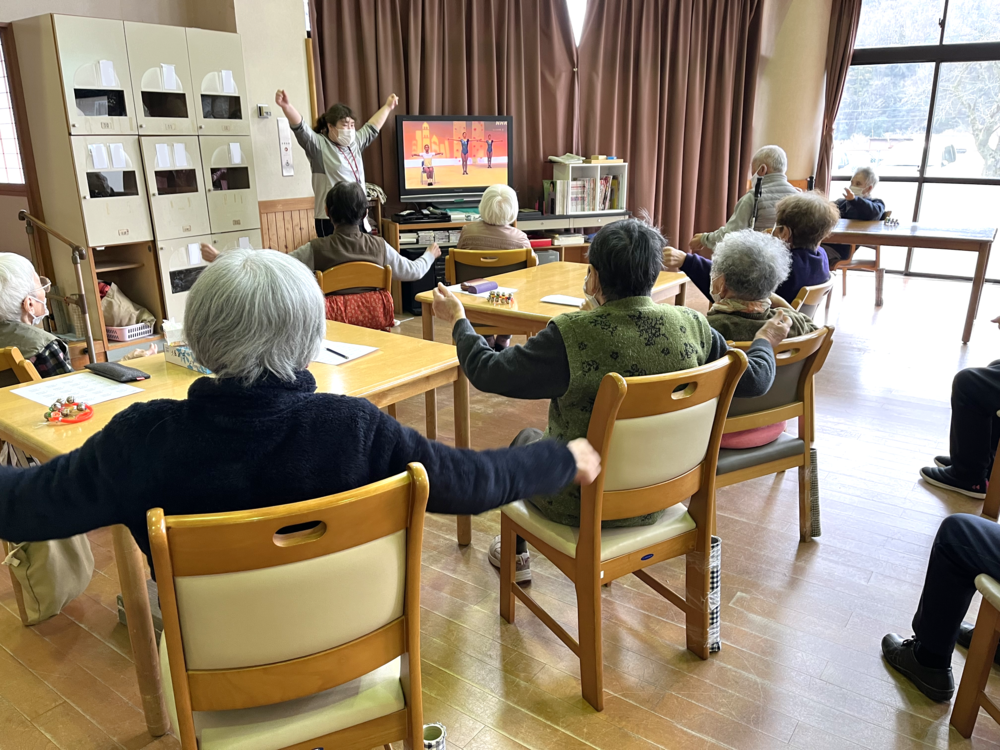 ラジオ体操の様子