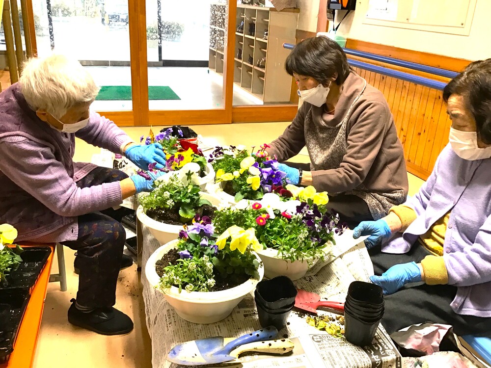 花の寄せ植え