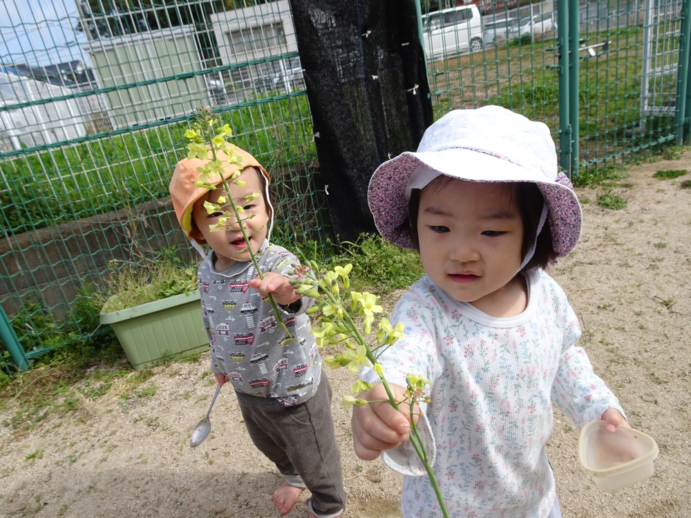 園庭で遊ぶこども３